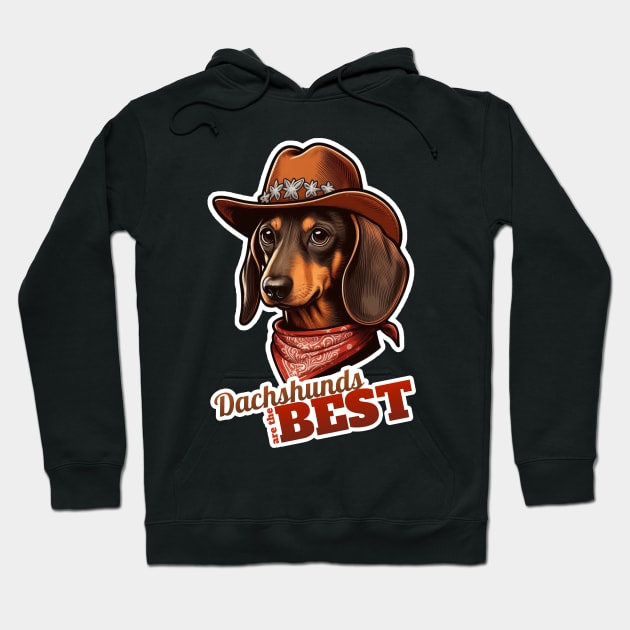 Cowboy Dachshund Hoodie by k9-tee